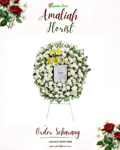 Krans Bunga Duka Cita di Gebang Putih